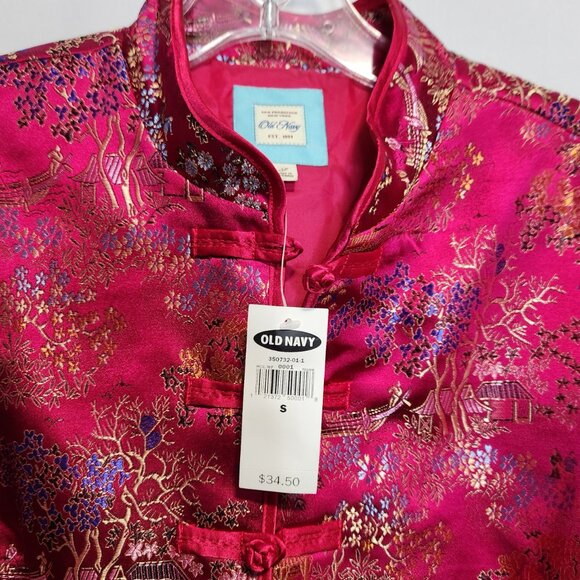 Old Navy Shiny Pink Patterned Jacket Size S - Picture 9 of 12